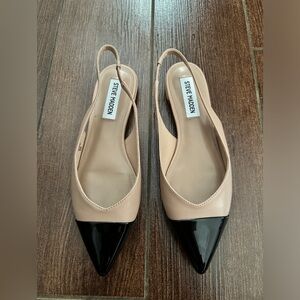 Tan & Black Steve Madden Flats